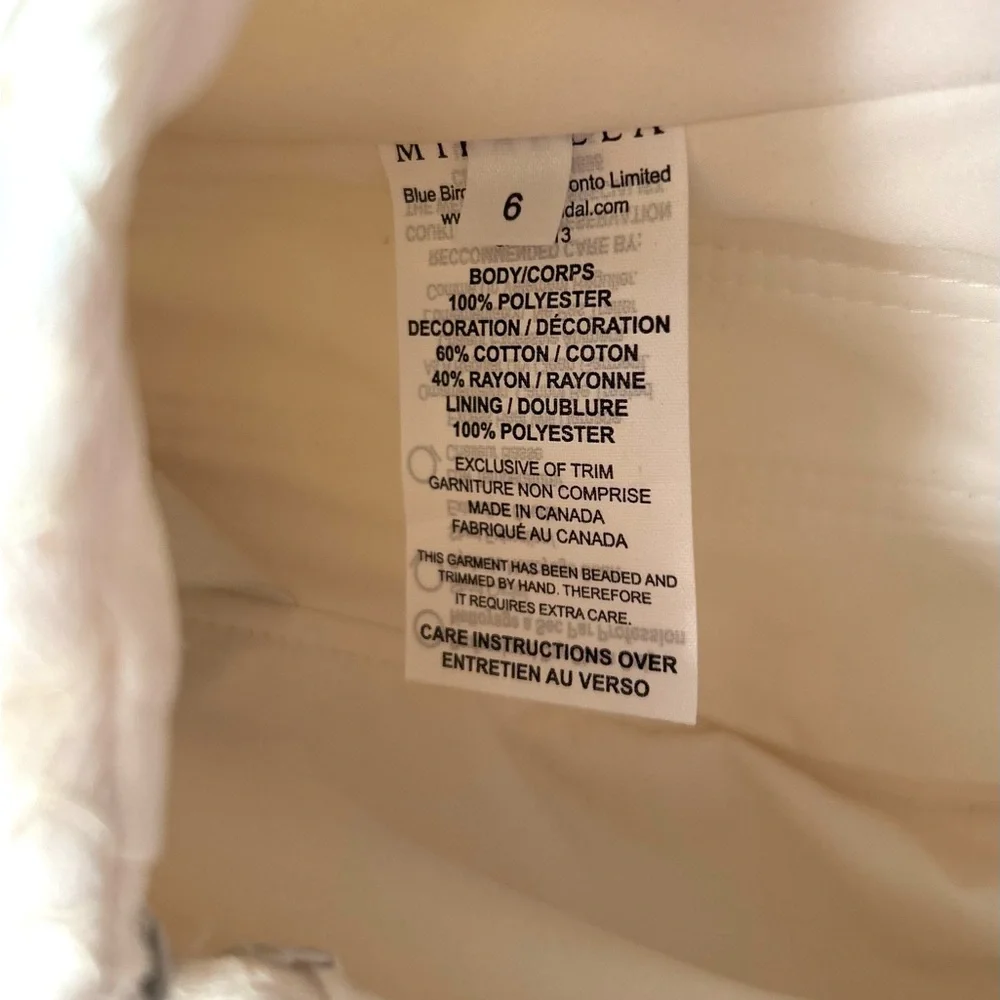 NWT Mikaella Bridal Light Ivory Lace Wedding Dress Size 6 - Picture 15 of 17